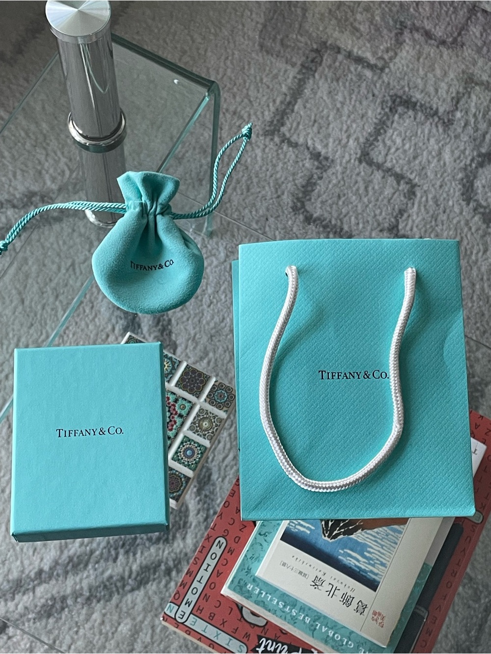 Tiffany & Co. Silver Heart Tag Necklace with Signature Blue - Picture 10 of 10